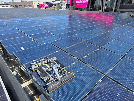 Solar panel cleaning bottom