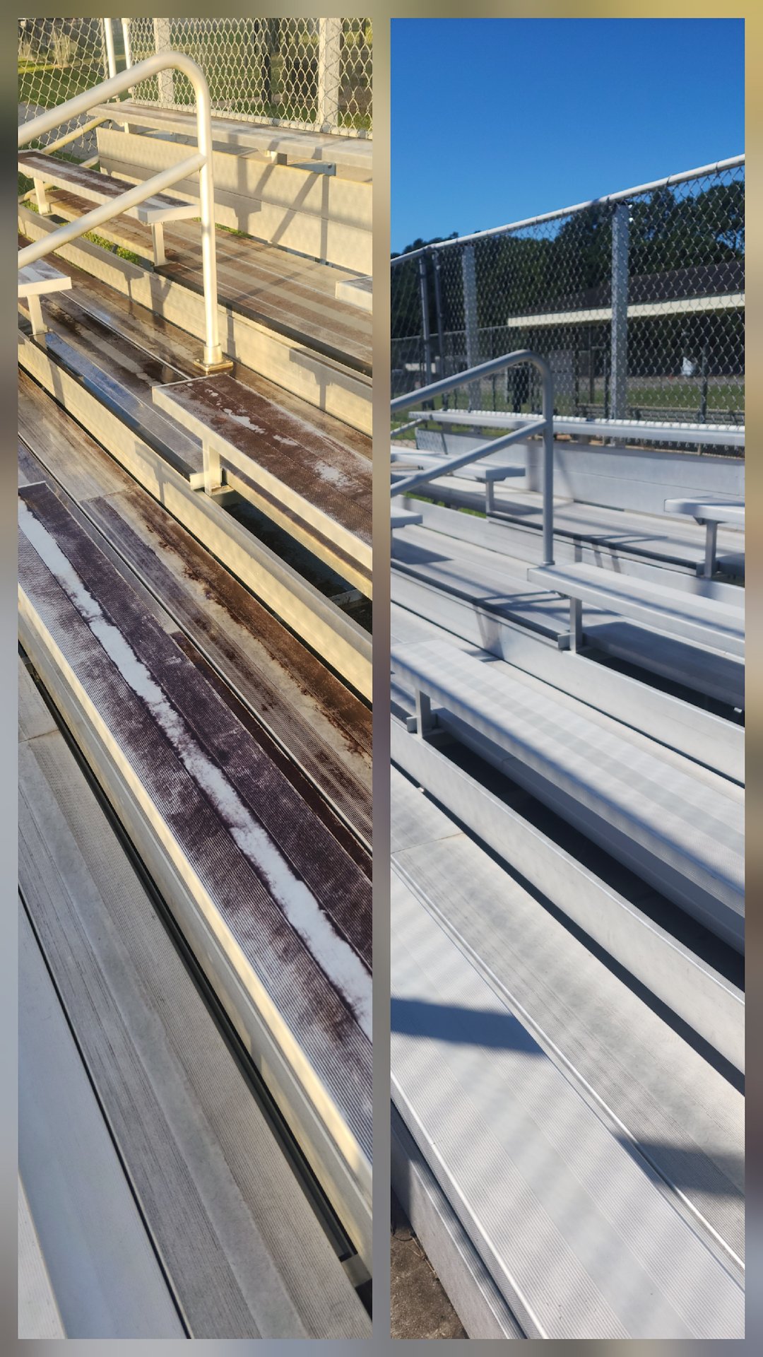 Hardeeville, Sc bleachers cleaning